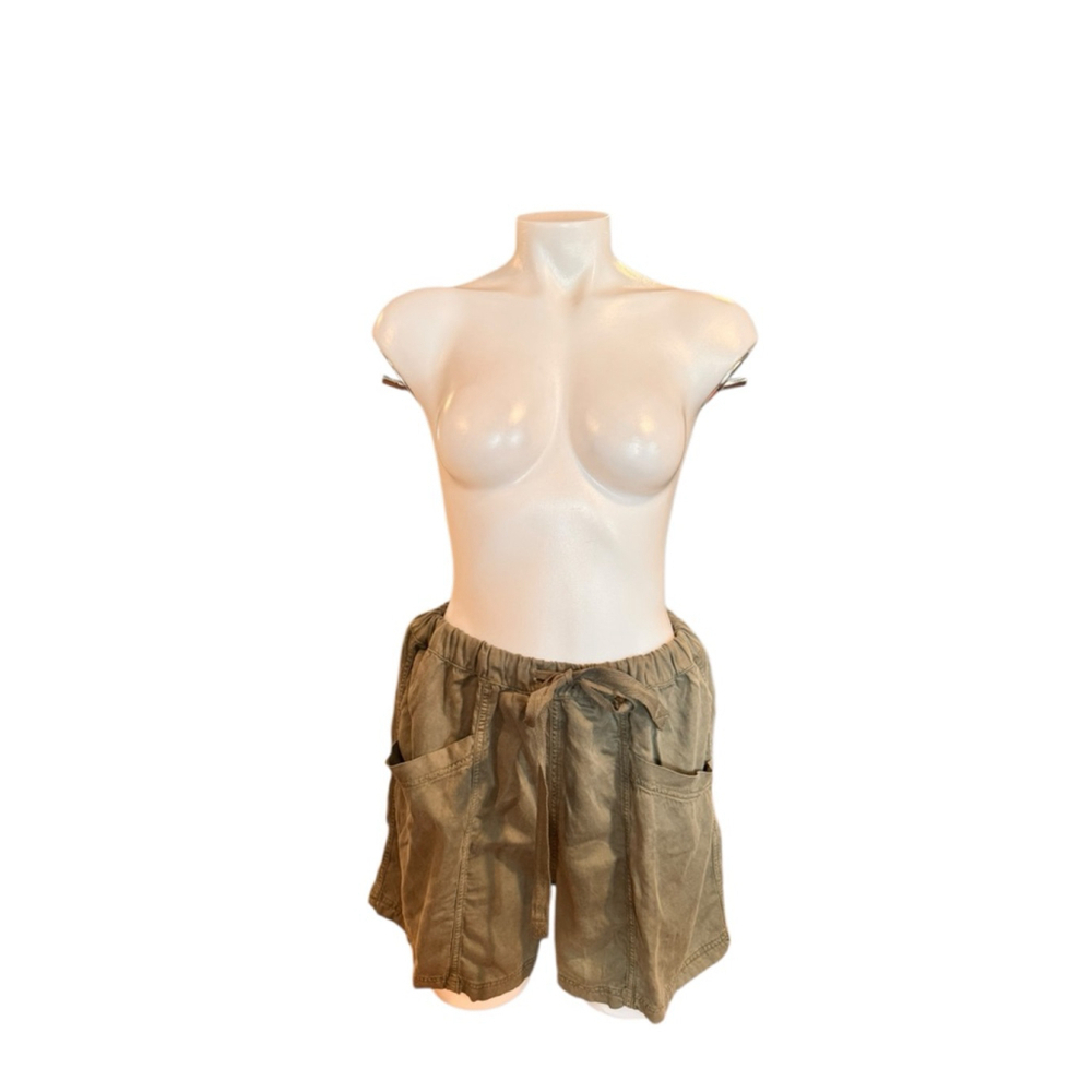 Women's Faherty Topanga drape Olive Green Cargo Shorts Size Ll11